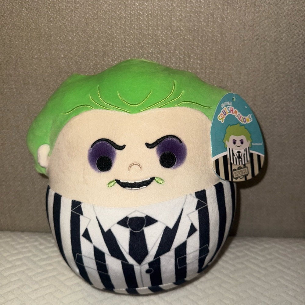 Squishmallows Green and Black Striped Plush